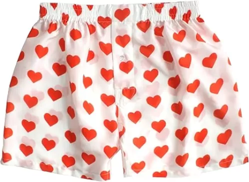 Silk Heart Boxers 100% Silk - Valentine