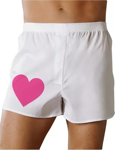 TOOLOUD Big Pink Heart Valentine's Day Boxers Shorts