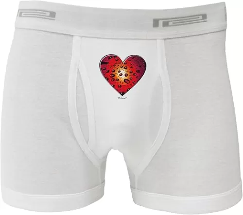 TOOLOUD Water Droplet Heart Red Boxer Briefs
