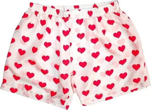 White Silk Heart Boxers 2.0 Love You Valentine Special - Men