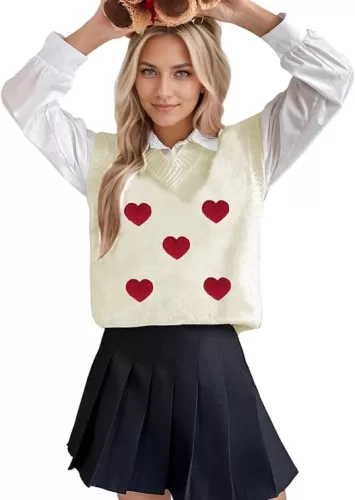 Womens Halloween Christmas Holiday Sweater Vest V Neck Sleeveless 2024 Ribbed Knit Casual Pullover Tank Top