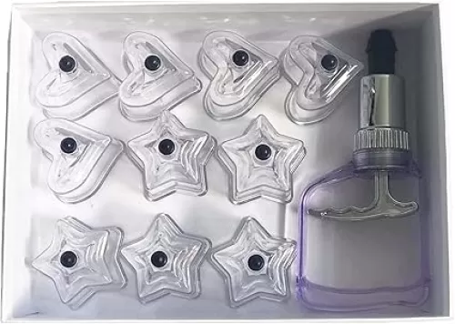 10Pcs Heart and Star Shaped Cupping Cups 1 Cupping Gun Plastic Vacuum Cupping Therapy Set Cupping Kit Massager with Box