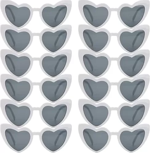 12 Pairs Bachelorette Party Sunglasses Heart Shaped Sunglasses Party Decorations Bridesmaid Proposal Gifts Women girl