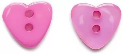 20 PCS Heart Multi-Color 2 Holes Resin Buttons Clothing Decoration Sewing Scrapbooking Card Making DIY