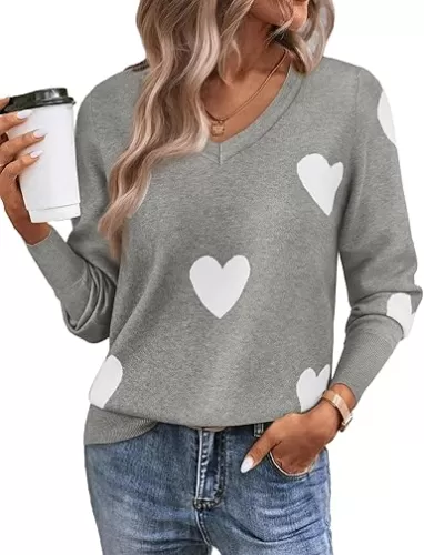 2025 Women's Sweaters Knitted Ribbed Casual Thin Long Sleeve Pullover V Neck Lightweight Sweatshirts Cute Blouse Tops