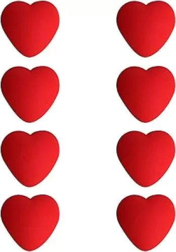 20PCS Heart Shape Buttons - Resin Buttons for Sewing, Decorative, DIY Projects for Men & Women (Red)