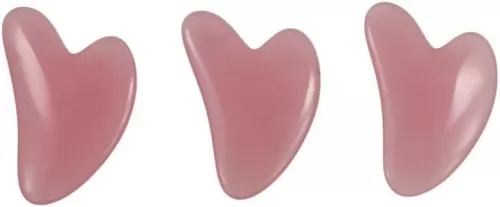 3Pcs Resin Heart Shaped Scraping Board, Beeswax Guasha Scraping Massage Scraper, Face Massager Tool Gua Sha Board