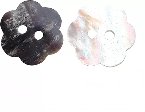 5 PCS 2 Holes Heart Star Flower Square Shaped Mother of Pearl Delicate Natural Shell Buttons for Sewing Craft Scrapbooking