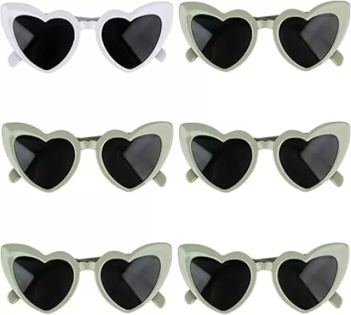 8 Pairs Bachelorette Party Heart Shaped Sunglasses Party Decorations Bridesmaid Proposal Gifts for Women girls