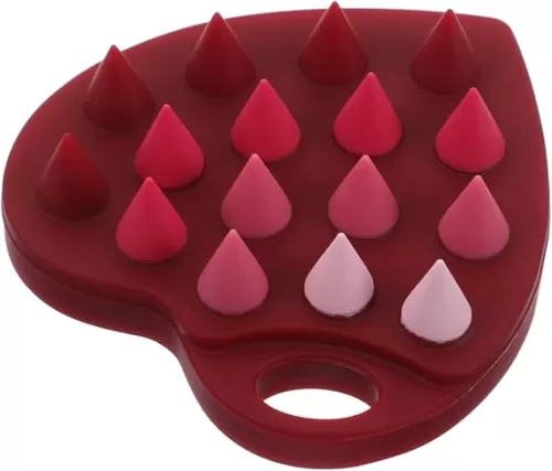 Beaupretty Double Sided Silicone Scalp Scrubber Face Washing Brush Heart Shaped Shampoo Massage Tool for Hair and Skin Care Gentle Shower Scalp Brush for All Hair Types Ergonomic Design