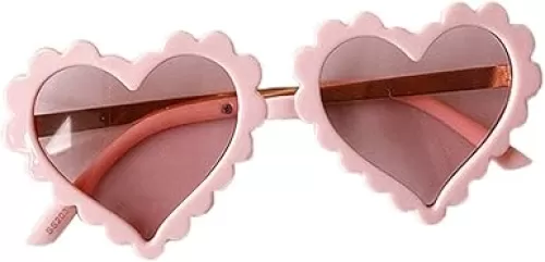 BULINGNA Kids Toddler Baby Girl Boy Heart Shaped Anti-UV Sunglasses, Eyewear Glasses for Party Photography Outdoor Beach 1-8T