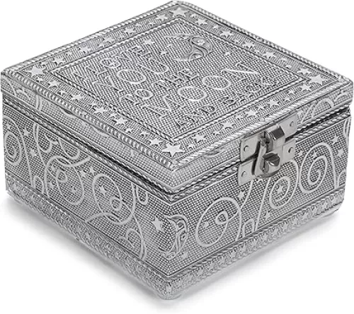 Cottage Garden I Love You to the Moon Silver Tone Metal Jewelry Keepsake Box