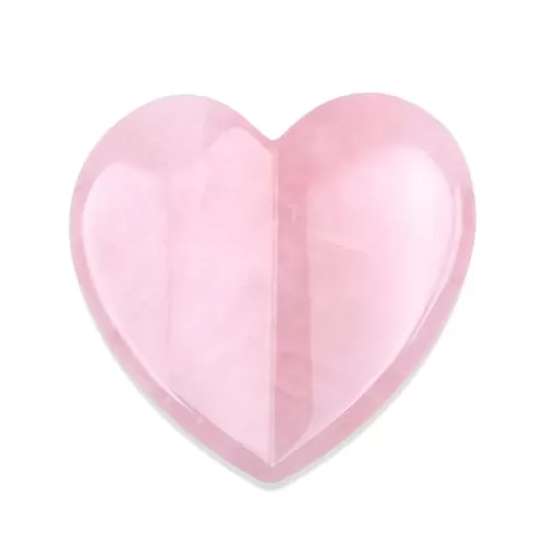 Essential Oil Massage Tool, (2.95 inches) Rose Quartz Heart Shape, Gua Sha Tools, Jade Roller Facial Scraping Massager for Face, Beauty Roller For Slimming Firming (Pink Rose Quartz)