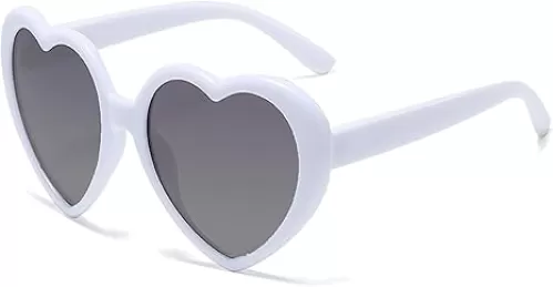 Girls Heart Sunglasses Polarized UV 400 Protection Vintage Kids Love Heart Sunglasses for Age 3-10 Years
