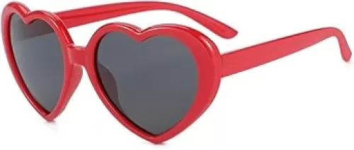 Gleyemor Kids Rainbow Sunglasses Polarized Cute Heart Shaped Sunglasses for Kids Girls Age 3-8