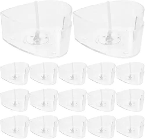 HEMOTON Tea Light Candle Cups, 150pcs Heart Shape Clear Polycarbonate Plastic Empty TeaLight Mold Tin Container with TeaLight Candle Wicks
