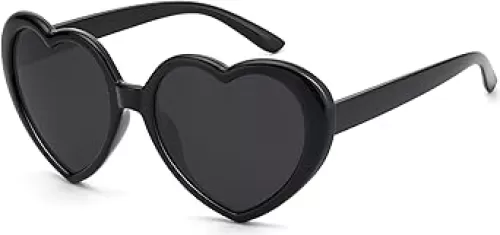 IOHLNG Heart Sunglasses for Women Men Oversized Trendy Love Shaped Sunglasses Retro Lovely Fashion Cute Sun Glasses