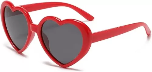 Kids Heart-Shaped Sunglasses Set, Polarized UV400 Shades for Boys & Girls Ages 3-18, Perfect for Beach Vacations