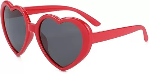 Kids Polarized Heart Sunglasses for Girls Age 2-9 Fashion Lovely Heart Shaped Frame Sun Glasses