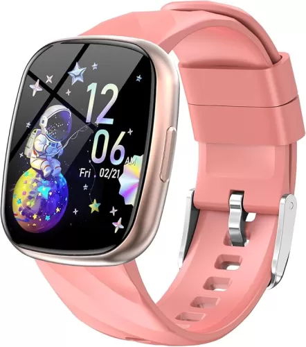 Kids Smart Watch, IP68 Waterproof Fitness Tracker Watch for Kids, HD Touch Screen Kids Sport Watch with 100 Excecise Modes Alarm Clock Heart Rate Sleep Monitor, Watch for Boys Girls 6-14 (Pink)