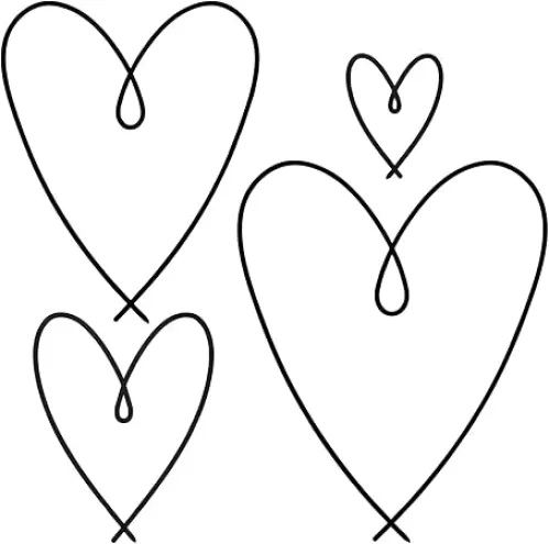 Love Hearts Wall Sign Ornaments 4 Pack Black Heart Walls Decors Metal Heart Wall Art Decor for Bedroom Living Room Decoration