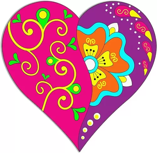 MARCSIKA Colorful Heart - Pink - Matte Metal Wall Art with Hook for Vibrant and Stylish Home Decor in Living and Bedroom Spaces, Add a Touch of Love to Your Walls