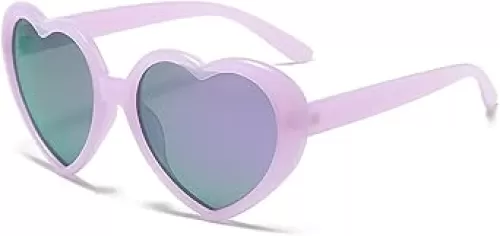 Polarized Heart Shaped Sunglasses for Women, Oversized Vintage Fashion Eyewear