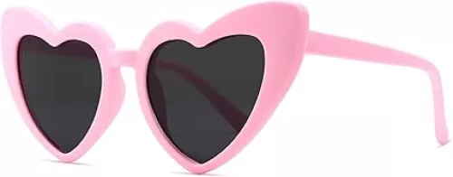 Pro Acme Heart Sunglasses for Kids Toddler Girls Polarized Cute Shaped Lovely Style with UV400 Sunnies Age 3-12