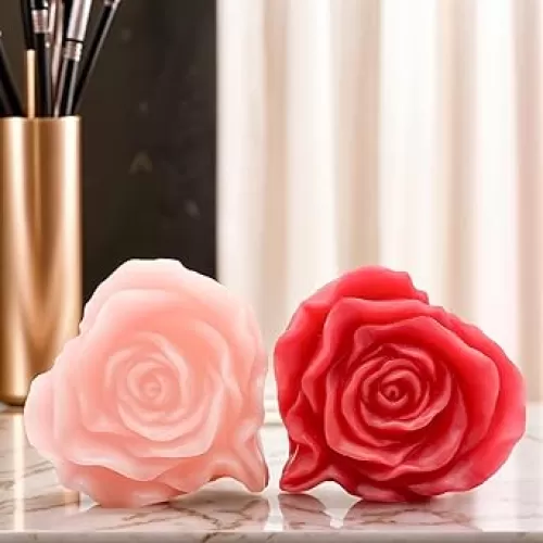 Rose Shaped Flameless Candle, Heart LED Tea Light - Romantic Gifts for Valentine