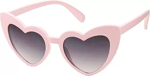 ShadyVEU Oversized Colorful Narrow Cat Eye Love Heart Shaped UV400 2-4 Years Kids Sunglasses