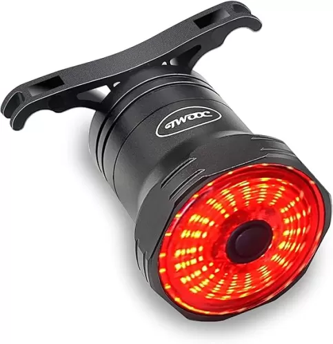 Smart Bike Tail Light, Ultra Bright Bicycle Brake Light, Super Sensitive Auto On/Off Bicycle Rear Lights, USB Rechargeable IPX6 Waterproof Daytime/Night Riding Red Safety Warning Back Tailligt