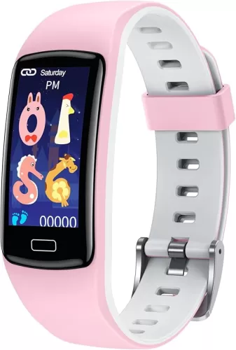 Smart Fitness Tracker Watch for Kids - Boys Girls Waterproof Smartwatch with Pedometer Heart Rate Sleep Tracking Alarm Clock Activity Tracker Calorie Step Counter Watch for Girls Boys Teens