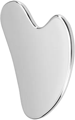 Stainless Steel Scraping Massage Tool Heart Shaped Facial Gua Sha Board Beauty Skin Care Massager for Face Body Spa
