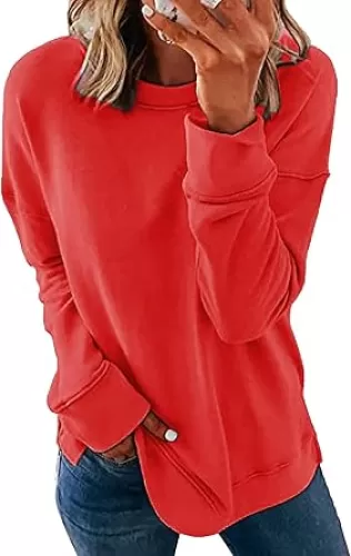 SWEET POISON Womens Casual Fashion Sweatshirts Loose Pullover Sweatshirt Long Sleeve Crewneck Tops