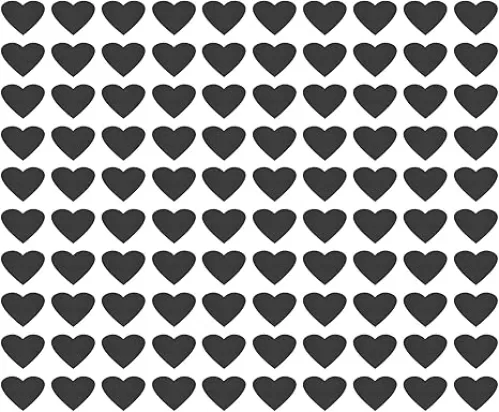 uxcell Acrylic Mirror Wall Stickers, 100Pcs Self Adhesive Removable Heart Wall Decals for Home Living Room Bedroom Office DIY Decor (22.5x20mm, Black)