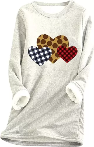 YMING Womens Sherpa Fleece Lined Pullover Winter Warm Crew Neck Sweatshirt Cute Cat Paw Tops Plus Size