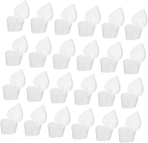50 Pcs Heart Shaped Plastic Spice Storage Containers with Leak Lids Transparent Pp Food Storage Containers for Spices Condiments and More