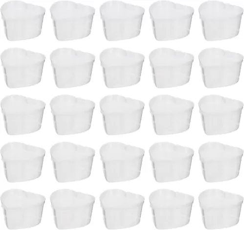 50pcs Heart Shaped Storage Containers 1.7 oz Small Plastic Box with Hinged Lids Disposable Portion Cup for Condiment Dipping Sauce Salad
