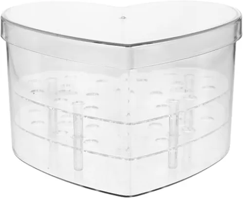 Box Flower Box The Vase Flower Arrangements Container Transparent Eternal Flower Case Clear Flower Holder Flower Arrangements Case Heart-shaped Acrylic Crystal