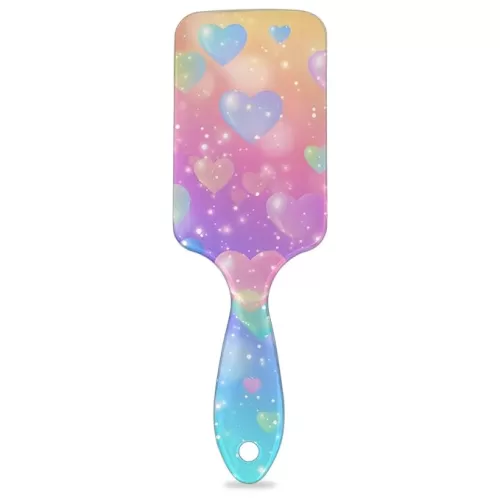 Colored Hearts Hair Brush Cute Air Cushion Combs Gifts For All Hair Types Straight Hair Curly Hair Dry and Wet Hairbrush