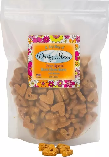 Naughty Spotty Daisy Maeâ€™s Bacon Cheese Hearts with Quinoa, Heart-Shaped Dog Treats All-Natural Ingredients, Made in The USA, 24 oz Bulk Pack