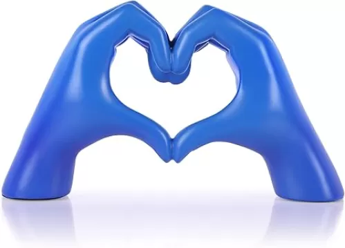 DOVDOV Hand and Heart Sculpture Home Decor, Heart and Hand Decor, Birthday for Wife, for Party Decor Table top Dining Table Centerpiece Office Coffee Table entryway countertop Decor.