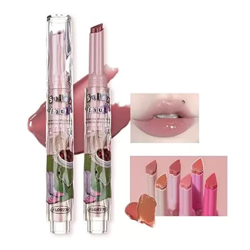 Florette Jelly Lipstick - Flortte I Am Super Beauty Jelly Lipstick, Heart Shape Jelly Lipstick, Florette Love Heart Shape Water Light Jelly Lipstick (03#)