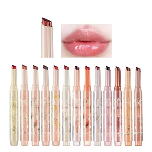 FLORTTE Jelly Lipstick - FLORTTE Nice to Meet Chu Jelly Lipstick Heart Shape - FLORTTE First Kiss Love Lipstick Moisturizing Lip Glaze (#03)