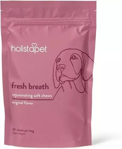Fresh Breath Soft Chews, Freshen Your Pups Breath with a Heart Shaped Soft Chew, 30 Chews Per Bag (Original)