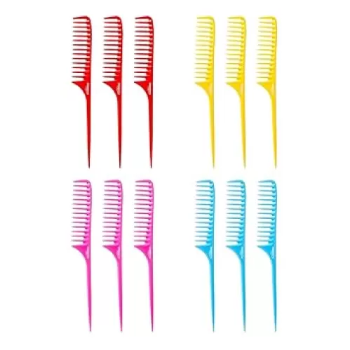 Hair Shampoo Brush, Red by Kiss Scalp Care Hair Brush with Soft Silicon Massager (Shampoo Comb Set)