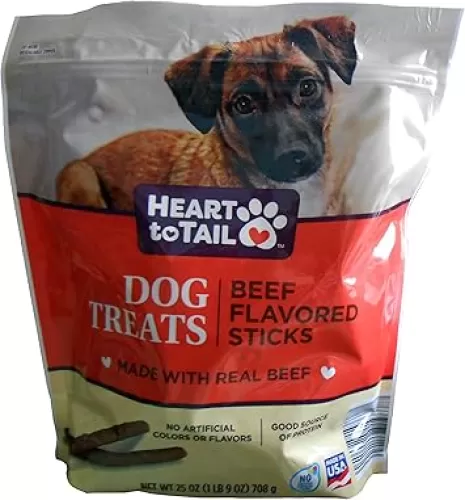 Heart to Tail Dog Treats Beef Flavored Sticks 25 oz