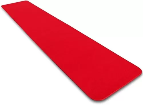 House, Home and More Red Carpet Aisle Runner - 3 Ft x 10 Ft - Real Carpet, Bound Edges, Low Pile Height, Stain Resistant, Event Runway Rug for Wedding, Hollywood Movie Award Ceremony Party Decoration