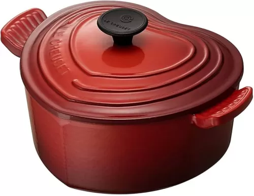 Le Creuset Enameled Cast Iron Heart Cocotte, 2 qt., Cerise