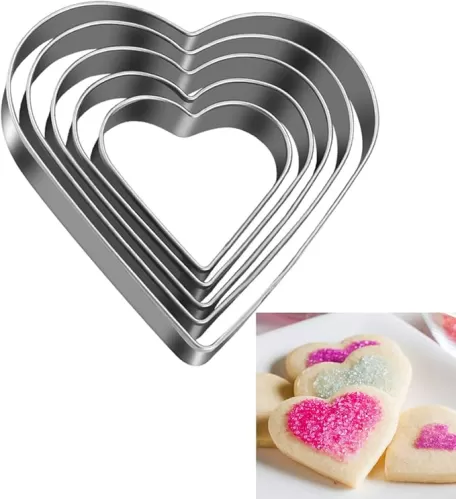 Love Heart Cookie Cutter, Pack of 5…